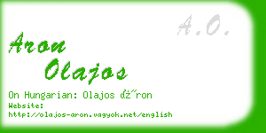 aron olajos business card